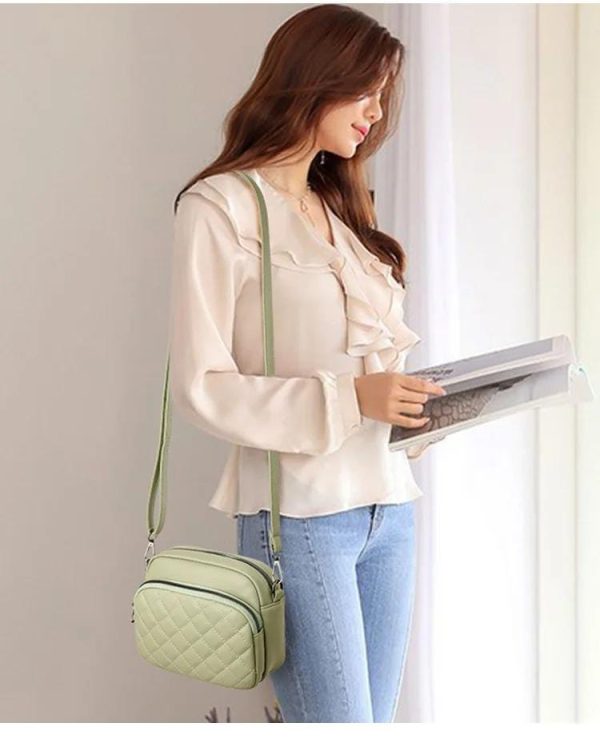 Leather Embroidered Shoulder Bag
