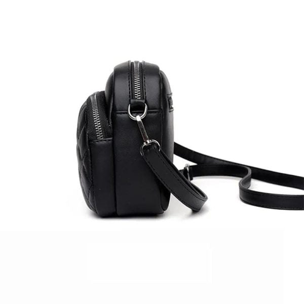 Leather Embroidered Shoulder Bag