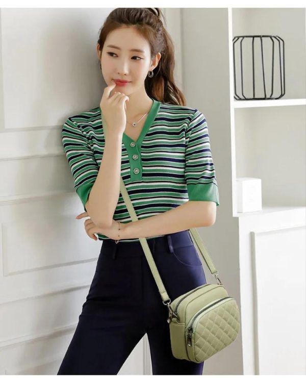 Leather Embroidered Shoulder Bag